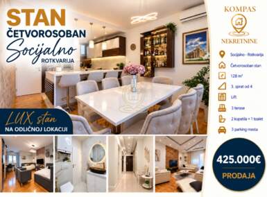 Cetvorosoban stan, Novi Sad · 128m² · 425.000€ | SveNekretnine
