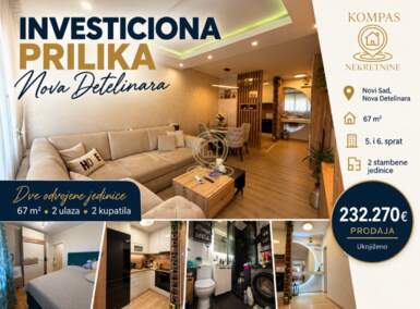 Dvoiposoban stan, Novi Sad · 67m² · 232.270€ | SveNekretnine