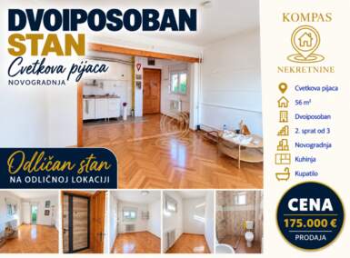 Dvoiposoban stan, Beograd · 56m² · 175.000€ | SveNekretnine