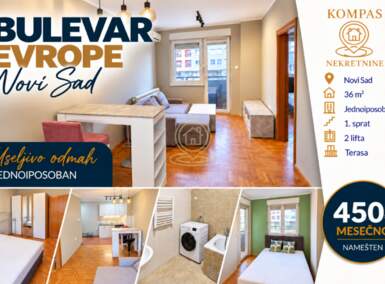 Jednoiposoban stan, Novi Sad · 36m² · 450€ | SveNekretnine