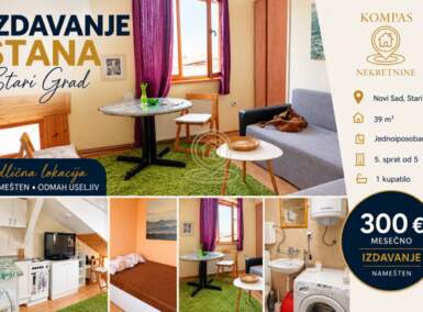 Jednoiposoban stan, Novi Sad · 39m² · 300€ | SveNekretnine