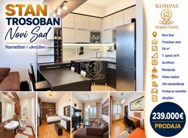 Trosoban stan, Novi Sad · 59m² · 239.000€ | SveNekretnine