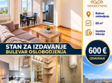 Dvosoban stan, Novi Sad · 60m² · 600€ | SveNekretnine