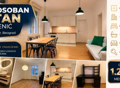 Dvosoban stan, Kalenić · 60m² · 1.200€ | SveNekretnine