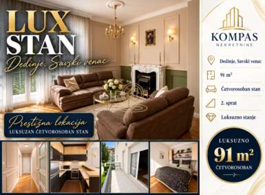 Cetvorosoban stan, Dedinje · 91m² · 2.000€ | SveNekretnine