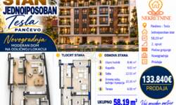 Jednoiposoban stan, Pančevo · 58m² · 133.840€ | SveNekretnine