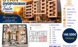 Dvoiposoban stan, Pančevo · 63m² · 140.500€ | SveNekretnine