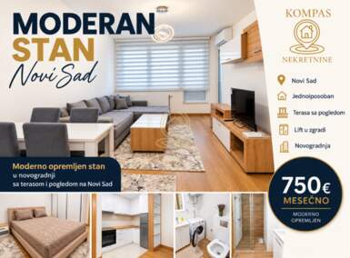 Jednoiposoban stan, Novi Sad · 48m² · 750€ | SveNekretnine