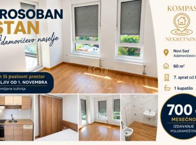 Trosoban stan, Novi Sad · 60m² · 700€ | SveNekretnine