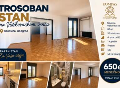 Trosoban stan, Vidikovački venac · 88m² · 650€ | SveNekretnine