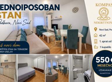 Jednoiposoban stan, Novi Sad · 42m² · 550€ | SveNekretnine