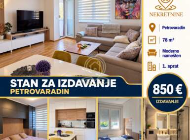 Cetvorosoban stan, Novi Sad · 78m² · 850€ | SveNekretnine