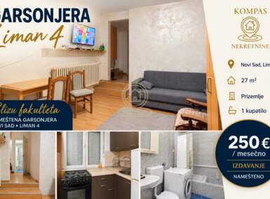 Garsonjera, Novi Sad · 27m² · 250€ | SveNekretnine