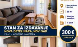 Garsonjera, Novi Sad · 25m² · 300€ | SveNekretnine