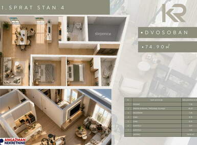 Trosoban stan, Muhar · 75m² · 314.580€ | SveNekretnine