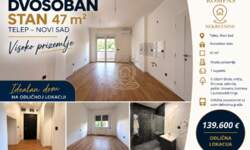 Dvosoban stan, Novi Sad · 47m² · 139.000€ | SveNekretnine