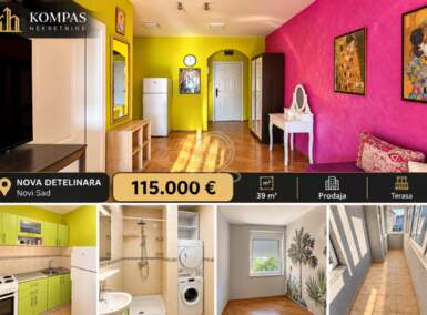 Jednoiposoban stan, Novi Sad · 39m² · 115.000€ | SveNekretnine