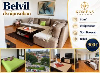 Dvoiposoban stan, Beograd · 61m² · 900€ | SveNekretnine