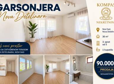 Jednosoban stan, Novi Sad · 30m² · 90.000€ | SveNekretnine