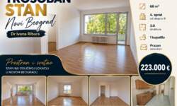 Trosoban stan, Dr Ivan Ribar · 68m² · 223.000€ | SveNekretnine