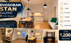 Dvosoban stan, Kalenić · 60m² · 1.200€ | SveNekretnine