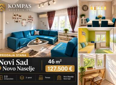 Dvosoban stan, Novi Sad · 46m² · 127.500€ | SveNekretnine