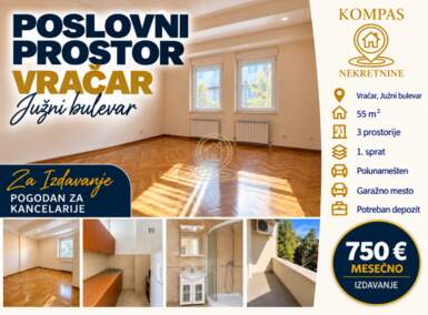 Poslovni prostor / Lokal, Beograd · 55m² · 750€ | SveNekretnine