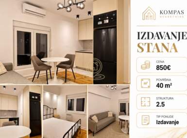 Dvoiposoban stan, Francuska · 40m² · 850€ | SveNekretnine