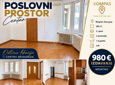 Poslovni prostor / Lokal, Centar · 100m² · 980€ | SveNekretnine