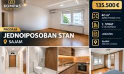 Jednoiposoban stan, Novi Sad · 40m² · 135.500€ | SveNekretnine