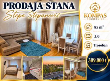 Trosoban stan, Stepa Stepanović · 85m² · 309.000€ | SveNekretnine