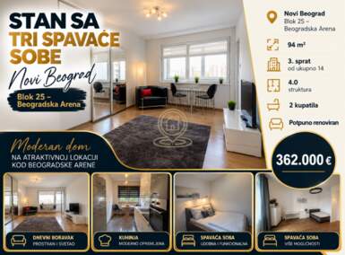 Cetvorosoban stan, Beograd · 94m² · 362.000€ | SveNekretnine