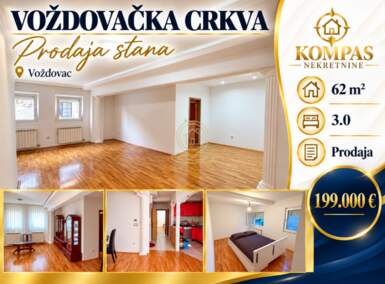 Trosoban stan, Voždovačka crkva · 62m² · 199.000€ | SveNekretnine