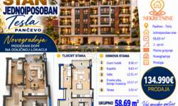 Jednoiposoban stan, Pančevo · 58m² · 134.990€ | SveNekretnine