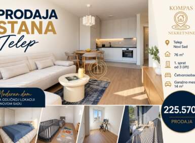 Cetvorosoban stan, Telep južni · 76m² · 225.570€ | SveNekretnine