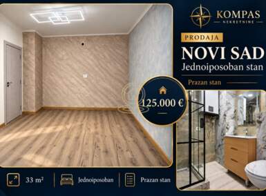 Jednoiposoban stan, Novi Sad · 33m² · 125.000€ | SveNekretnine
