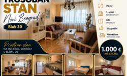 Trosoban stan, Blok 30 · 75m² · 1.000€ | SveNekretnine