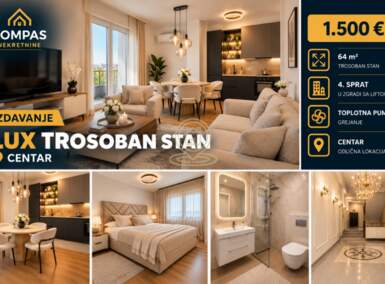Trosoban stan, Novi Sad · 64m² · 1.500€ | SveNekretnine