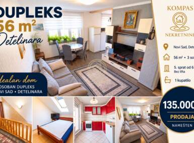 Trosoban stan, Novi Sad · 56m² · 135.000€ | SveNekretnine