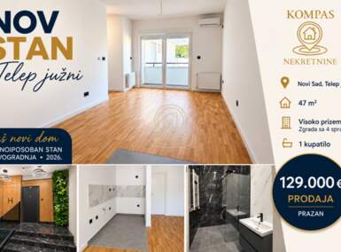 Jednoiposoban stan, Telep južni · 47m² · 129.000€ | SveNekretnine