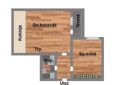 Dvosoban stan, Novi Sad, prodaja, 46m2, 109450e, id998419