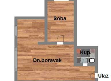 Dvosoban stan, Novi Sad, prodaja, 45m2, 106110e, id998486