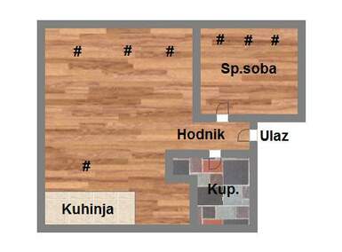 Dvosoban stan, Novi Sad, centar, prodaja, 32m2, 97990e, id938337