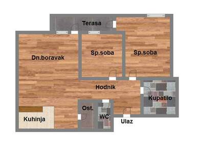 Dvosoban stan, Novi Sad, Grbavica, prodaja, 63m2, 177460e, id933980