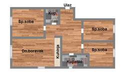 Trosoban stan, Novi Sad, Južni Telep, prodaja, 66m2, 136840e, id1001003