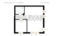 Jednoiposoban stan, Kragujevac, Mala Vaga, prodaja, 43m2, 68750e, id968202