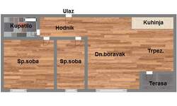 Trosoban stan, Novi Sad, prodaja, 58m2, 148680e, id952961