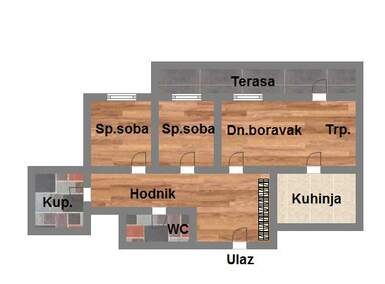 Trosoban stan, Novi Sad, prodaja, 60m2, 159650e, id955987