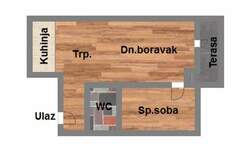 Dvosoban stan, Novi Sad, prodaja, 43m2, 110750e, id1113599