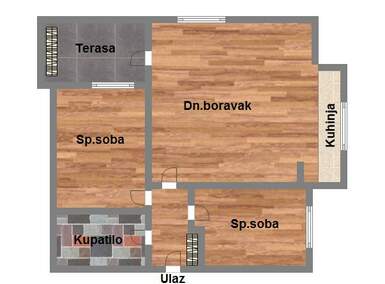 Trosoban stan, Novi Sad, Novo Naselje, prodaja, 60m2, 127760e, id1033241